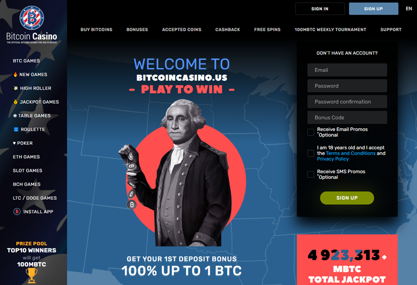Bitcoincasino.us casino site
