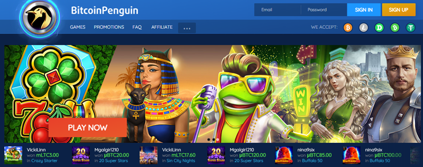 Bitcoinpenguin Bitcoin casino site