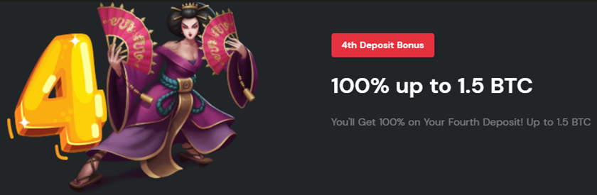Fortunejack 4th Deposit Bonus