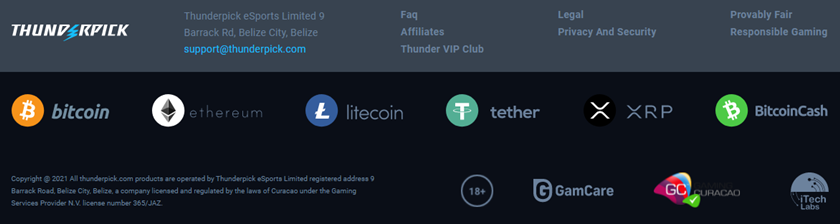 Thunderpick crypto payments