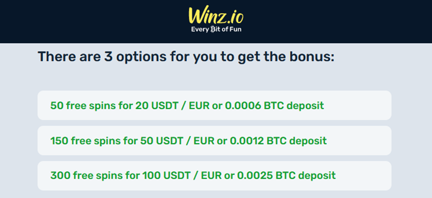 Winz.io new bonus
