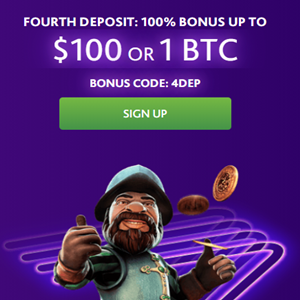 7bitcasino 100% Casino Bonus on Your 4th Deposit