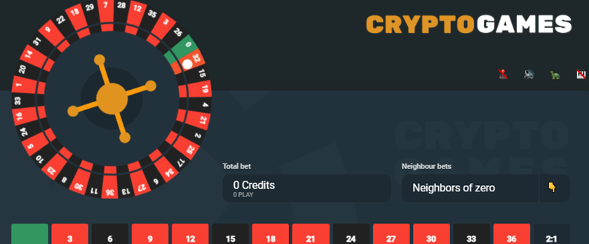 Crypto.Games new roulette game