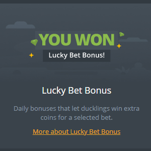 Duckdice Lucky Bet Bonus