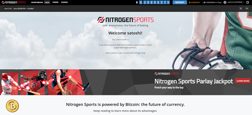 Nitrogensports Bitcoin betting site