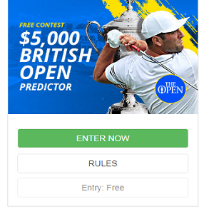 Sportsbetting.ag British Open Predictor Promo with $5,000 Prize Pool