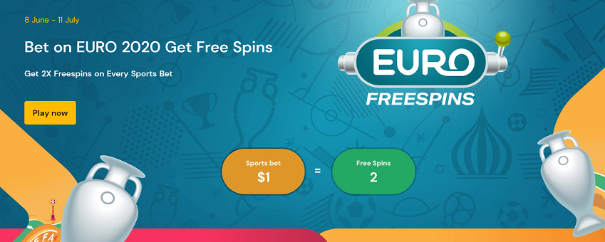 FortuneJack Bet on EURO 2020 Get Free Spins