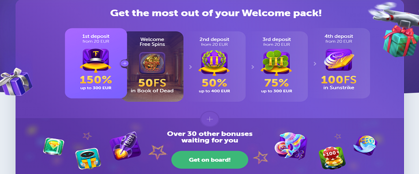 True Flip Welcome Freespins Promo with 50 Freespins