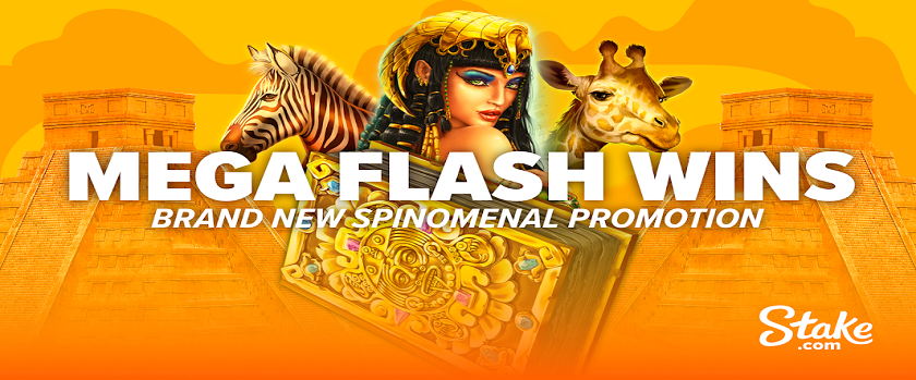 Stake Spinomenal Mega Flash Win Promotion with 1000x Multipliers
