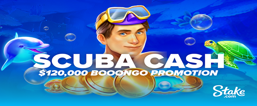 Stake - Scuba Cash Booongo Promotion with $120,000 Prize
