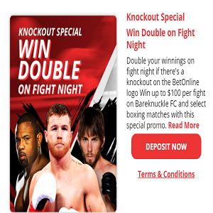 BetOnline Win Double on Fight Night with $100 Prize
