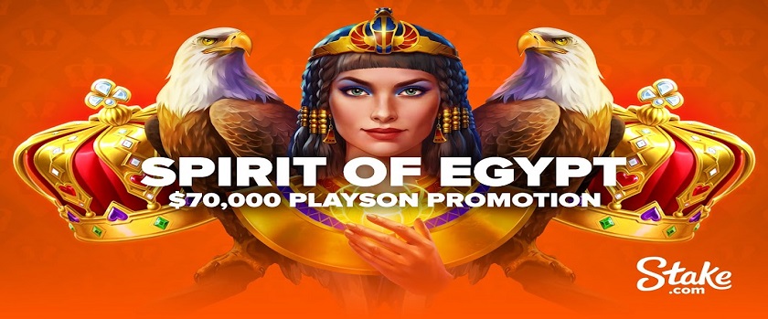Stake & Playson Spirit of Egypt Promo with $70,000 Prize