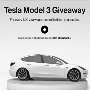 FortuneJack Tesla Model 3 Giveaway Promo