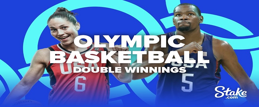 Stake Olympic Basketball Promo with $100 Double Winnings