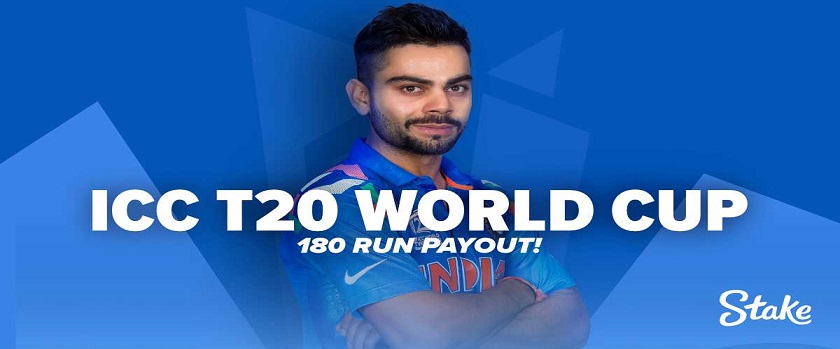 Stake T20 World Cup 180 Run Special Promo with $100 Money Back