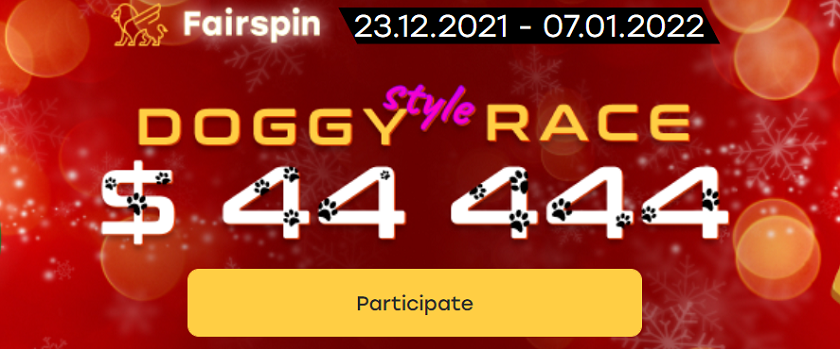 Fairspin Doggy Race Promo with $44,444 Prize Pool