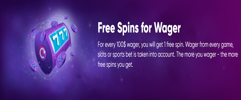 Bitdice Free Spins for Wager Promotion