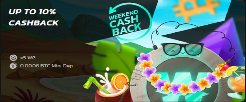 Wildcoins Weekend Cashback Promotion Offers 10% Cashback