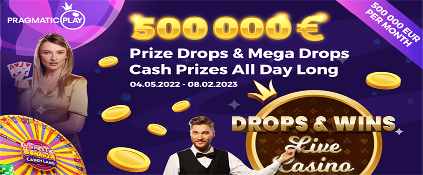 Crashino Drops & Wins Live Casino with a €500,000 Prize Pool