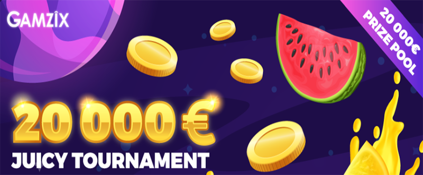 Crashino Juicy Tournament Prize Pool of €20,000