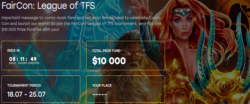 Fairspin League of TFS Tournament with $10,000 Prize