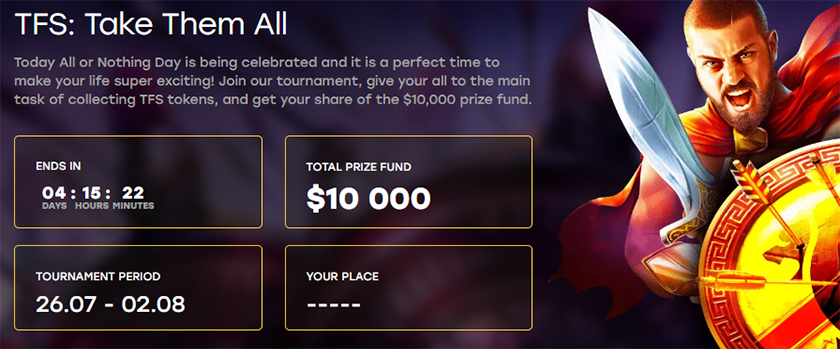 Fairspin TFS: Take Them All Challenge with a $10,000 Prize Pool
