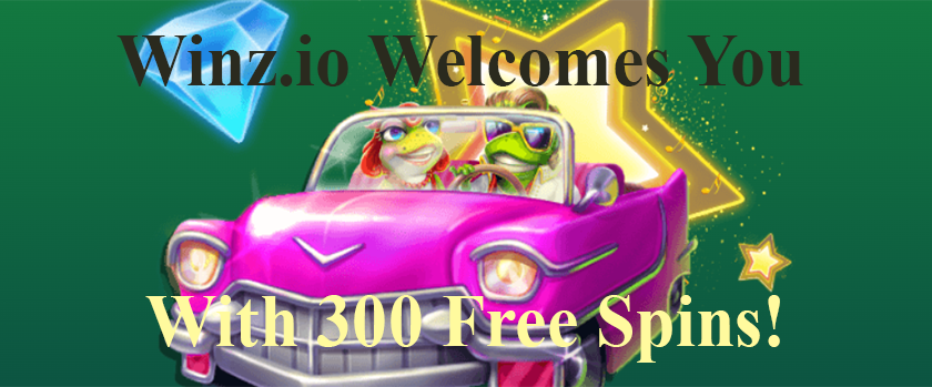 Winz.ip Welcome Bonus with 300 Free Spins