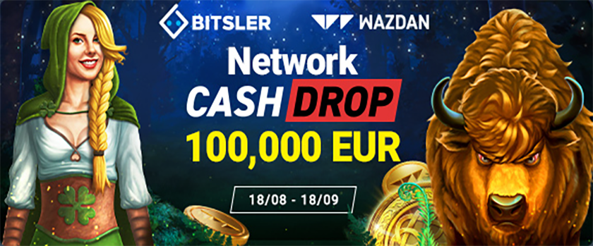 Bitsler Wazdan Cash Drop Rewards up to €1,000