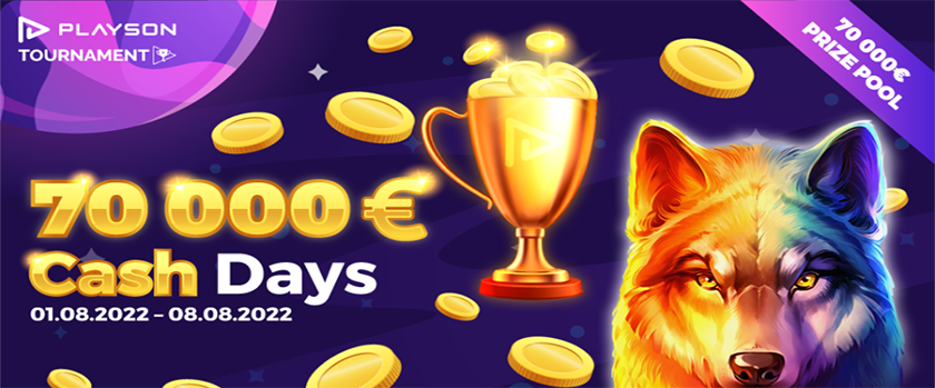 Crashino August Cashdays with a €70,000 Prize Pool