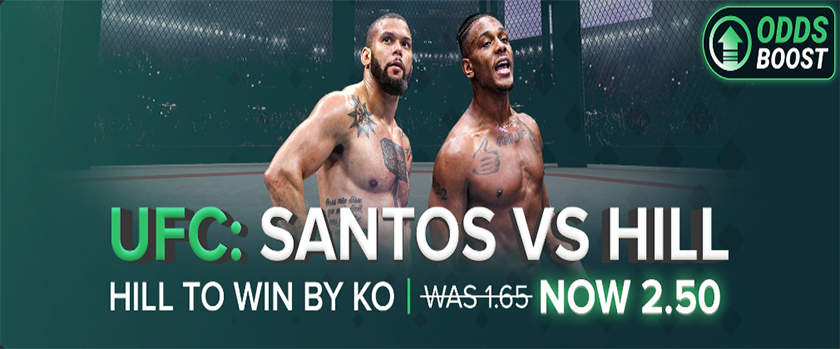 Duelbits Odds Boost Promotion for UFC: Santos vs. Hill Fight