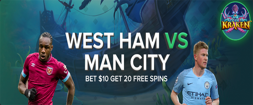 Duelbits West Ham vs. Manchester City Game Rewards 20 Free Spins