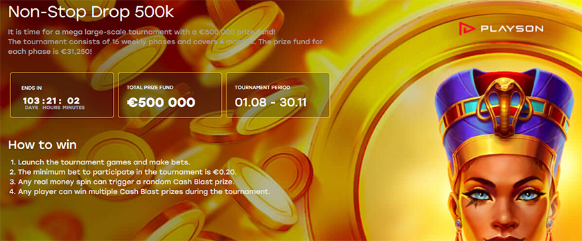 Fairspin Non-Stop Drop Event with a €500,000 Prize Pool