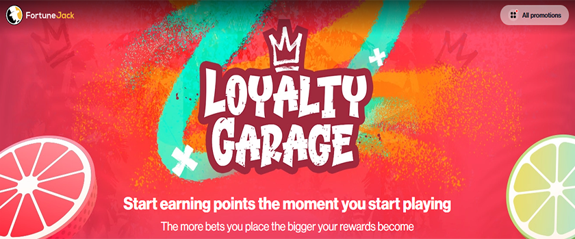 FortuneJack Loyalty Garage Reward Program