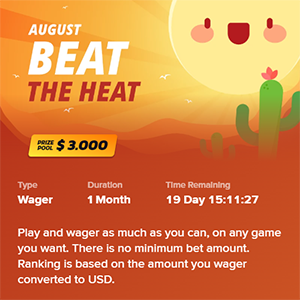 Jacksclub.io Beat the Heat Tournament Rewards up to $450