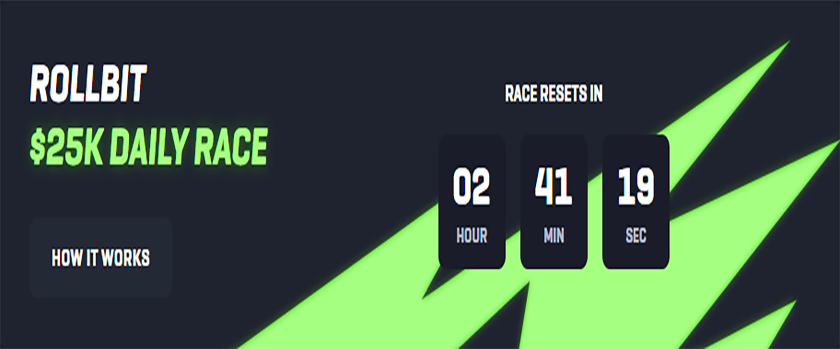 Rollbit Daily Race with $25,000 Prize Pool