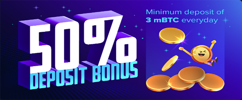 mBitcasino 50% Deposit Bonus Promotion for a Week