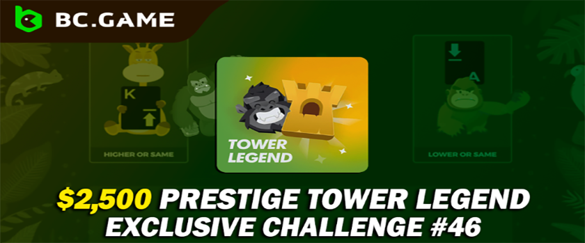 BC.Game Prestige Tower Legend Challenge Rewards up to $500