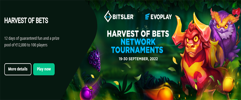 Bitsler Harvest of Bets Tournament Rewards up to €1,985
