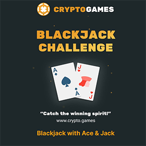Crypto.Games Ace and Jack Blackjack Challenge