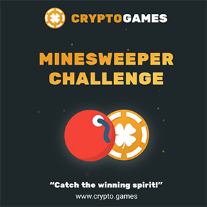 Crypto.Games Minesweeper Challenge with a 0,007 BTC Prize Pool