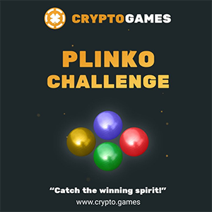Crypto.Games Plinko Challenge Rewards up to 0.00017 BTC