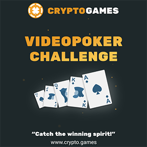 Crypto.Games Video Poker Challenge Rewards up to 0,002 BTC