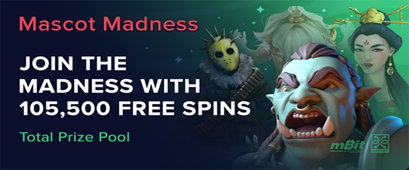 mBitcasino Mascot Madness Rewards up to 1.500 Free Spins