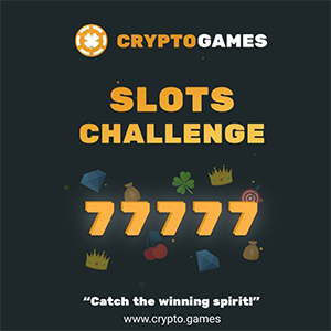 Crypto.Games Slots Challenge Rewards up to 0,002 BTC