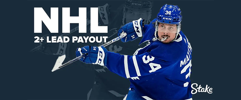 Stake NHL 2+ Lead Payout Promotion