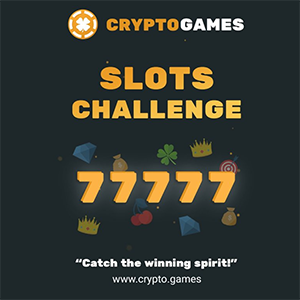 Crypto.Games Slots Challenge with a 0,00625 BTC Prize Pool
