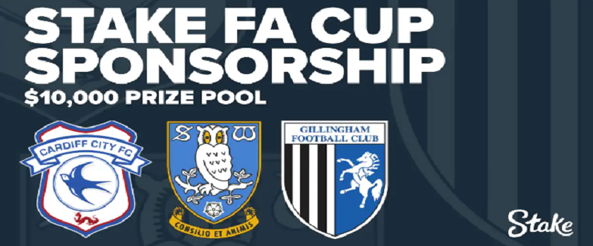 Stake FA Cup Sponsorship Promo with a $10,000 Prize Pool