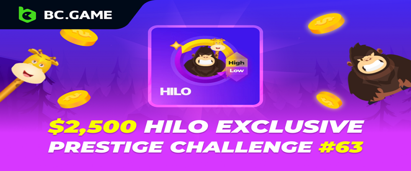 BC.Game Hilo Challenge with $2,500 Prize Pool