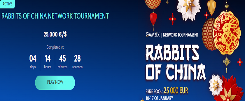 Oshi.io Rabbits of China Tournament €25,000 Prize Pool