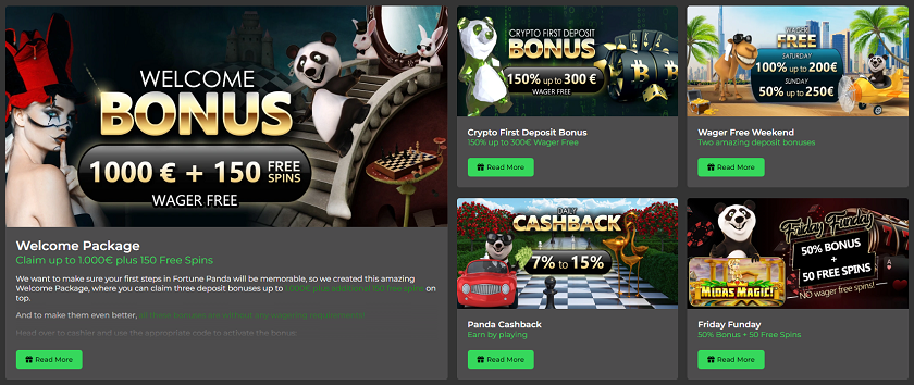 Fortune Panda Bonus Offers and Free Spins
